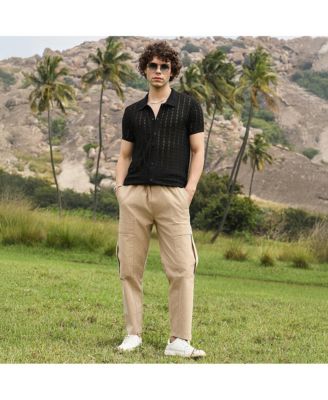 Men's Spear-Knit Slim-Fit Shirt