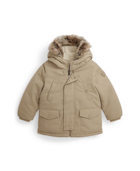 Куртка Polo Ralph Lauren Faux-Fur-Trim Down Parka для мальчиков, цвет: Хаки