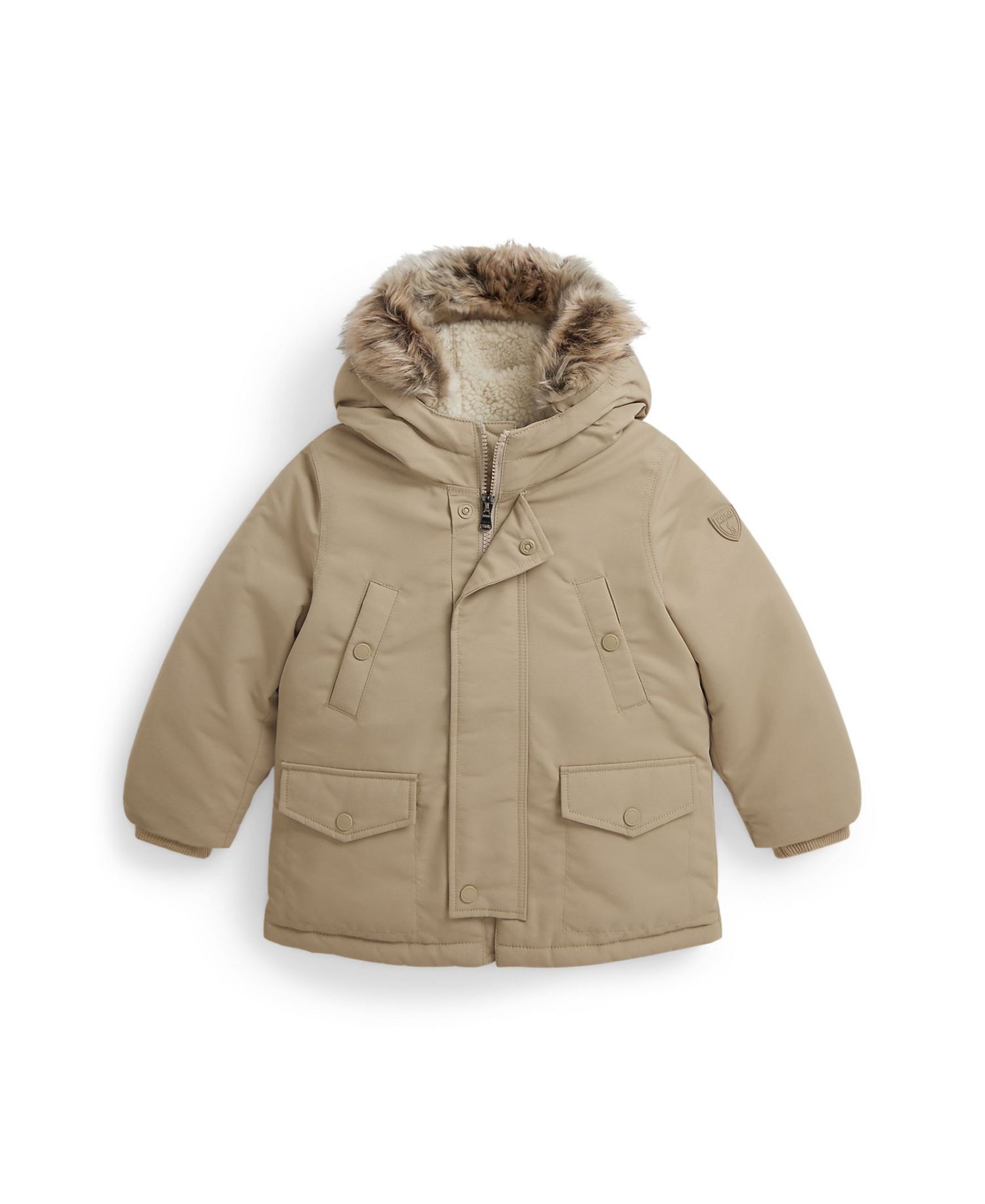 Toddler and Little Boys 2-7 Faux-Fur-Trim Down Parka