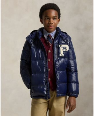 Polo Ralph Lauren Big Boys Glossed Hooded Down Jacket - Macy's