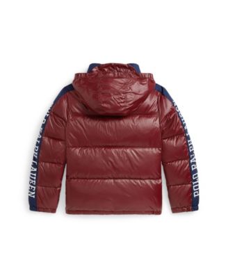 Big Boys Logo Down Hooded Jacket