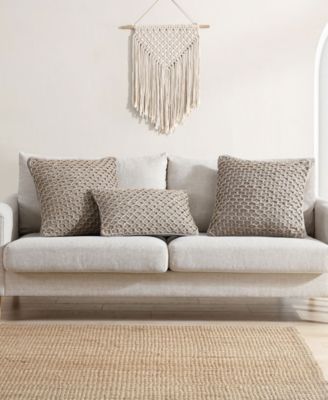 Jada Jute 2-Pc. Decorative Pillows Set, 18" x 18"