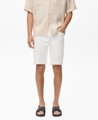 Men's Slim-Fit Denim Bermuda Shorts