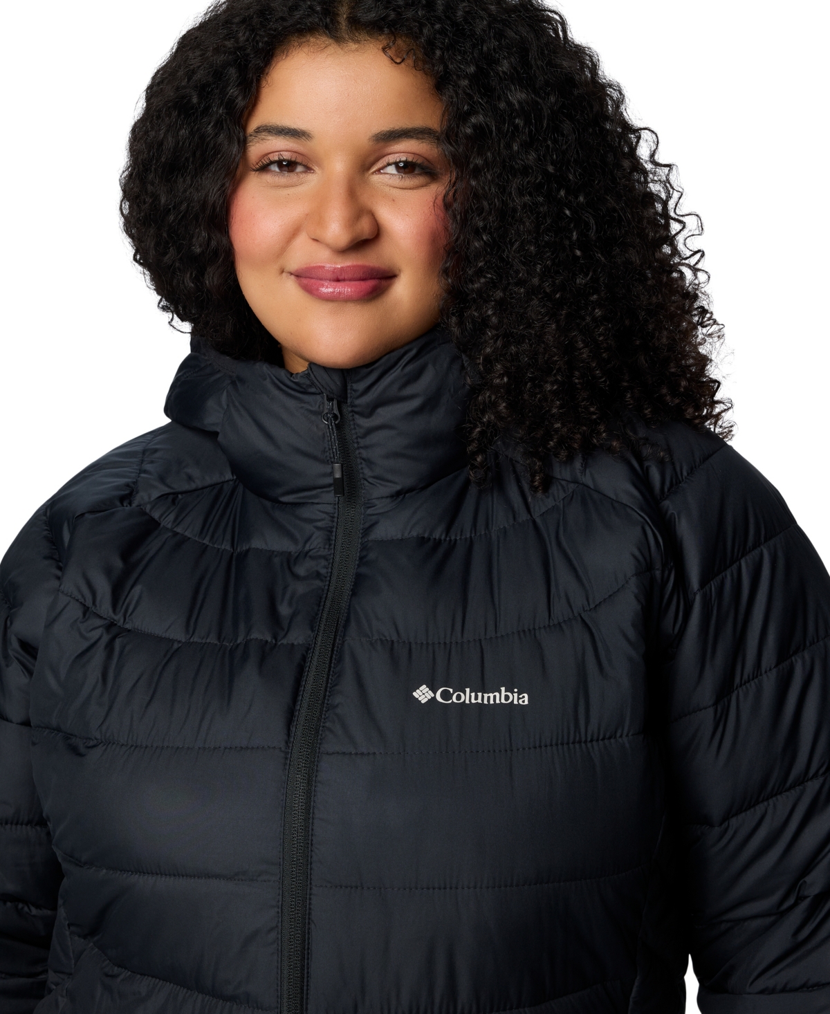 Columbia Plus Size Powder Lite Ii Mid Jacket In Black