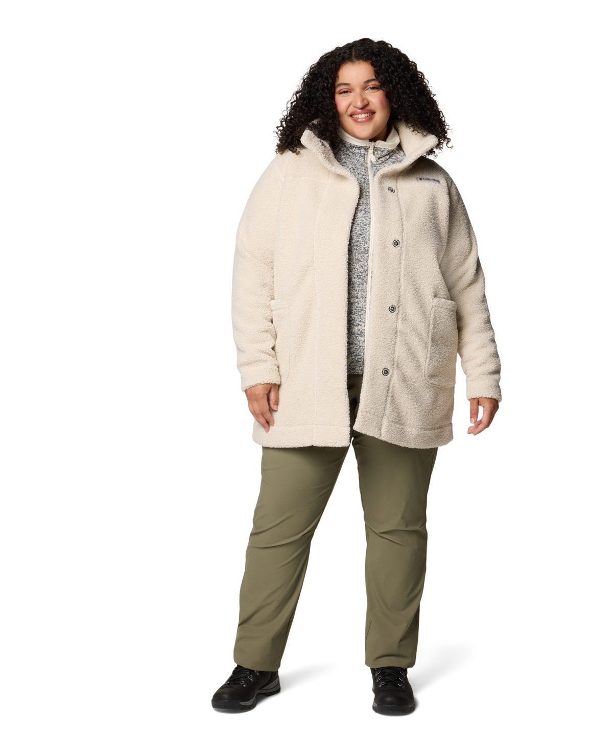 Columbia Plus Size Active Panorama Stand-Collar Long Jacket