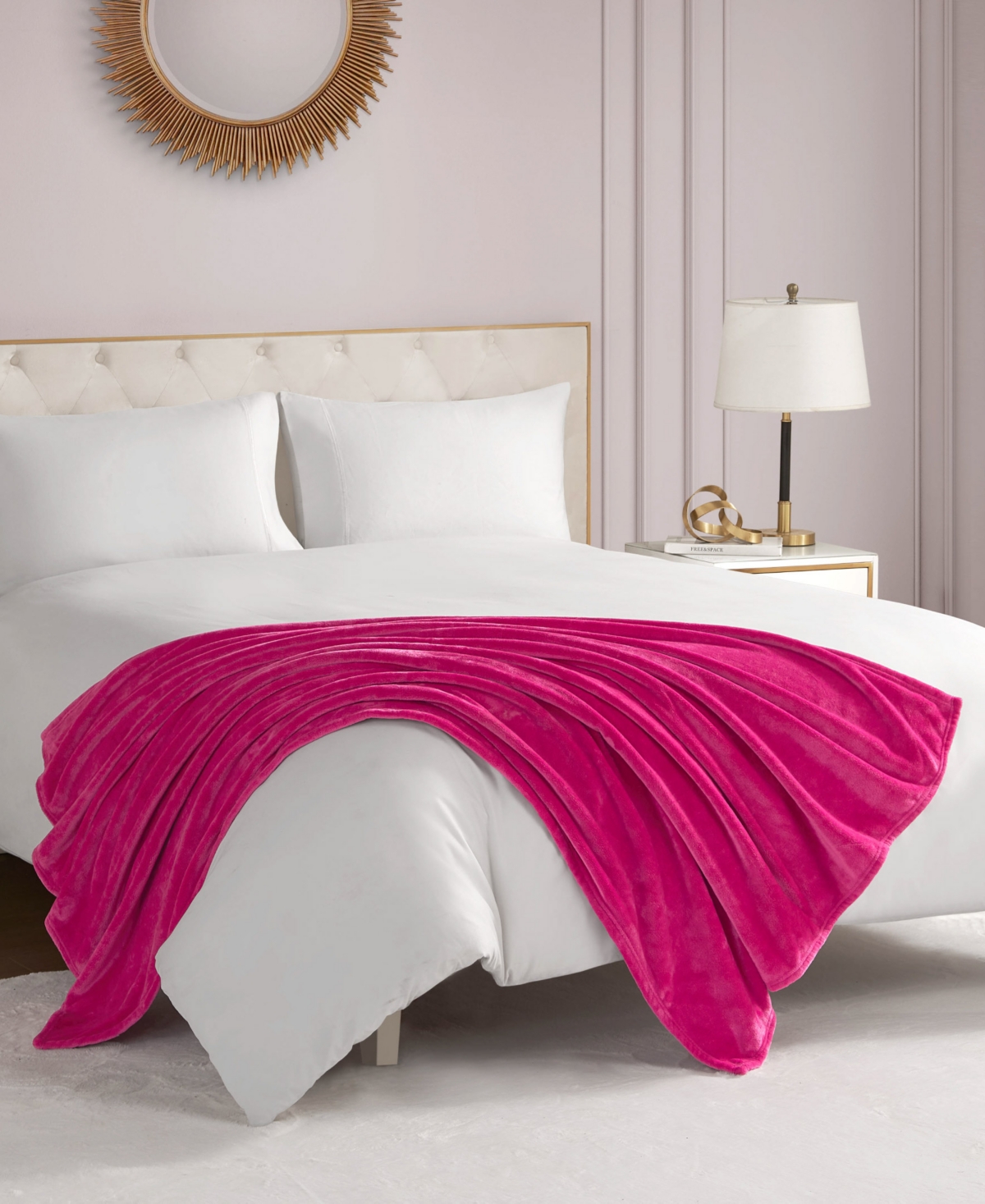 Juicy Couture Plush Throw, 50" X 70" In Pink
