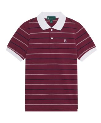 B By Brooks Brothers - Big Boys Striped Short Sleeve Polo Shirt