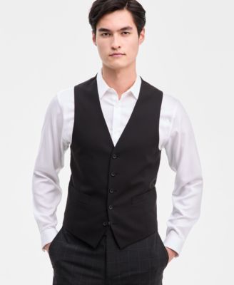 Men's Slim-Fit Techni-Cole Suit Separate Vest