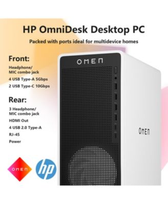 Omen 16L Gaming Tower Desktop Intel Core Ultra 7 265F 8GB RAM NVIDIA GeForce RTX 5060 512GB SSD Storage Windows 11 Home - Black