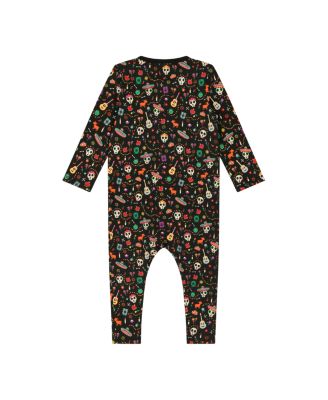 Baby Kangaroo Pocket Romper - Dia de los Muertos