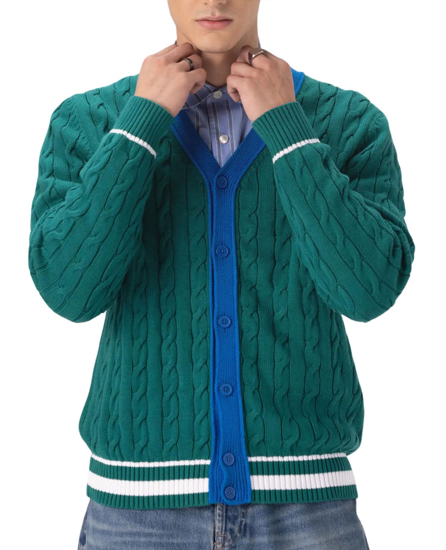 Men's Cable Knit Cardigan