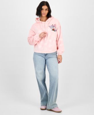 Juniors' My Melody & Kuromi Embossed Sherpa Hoodie