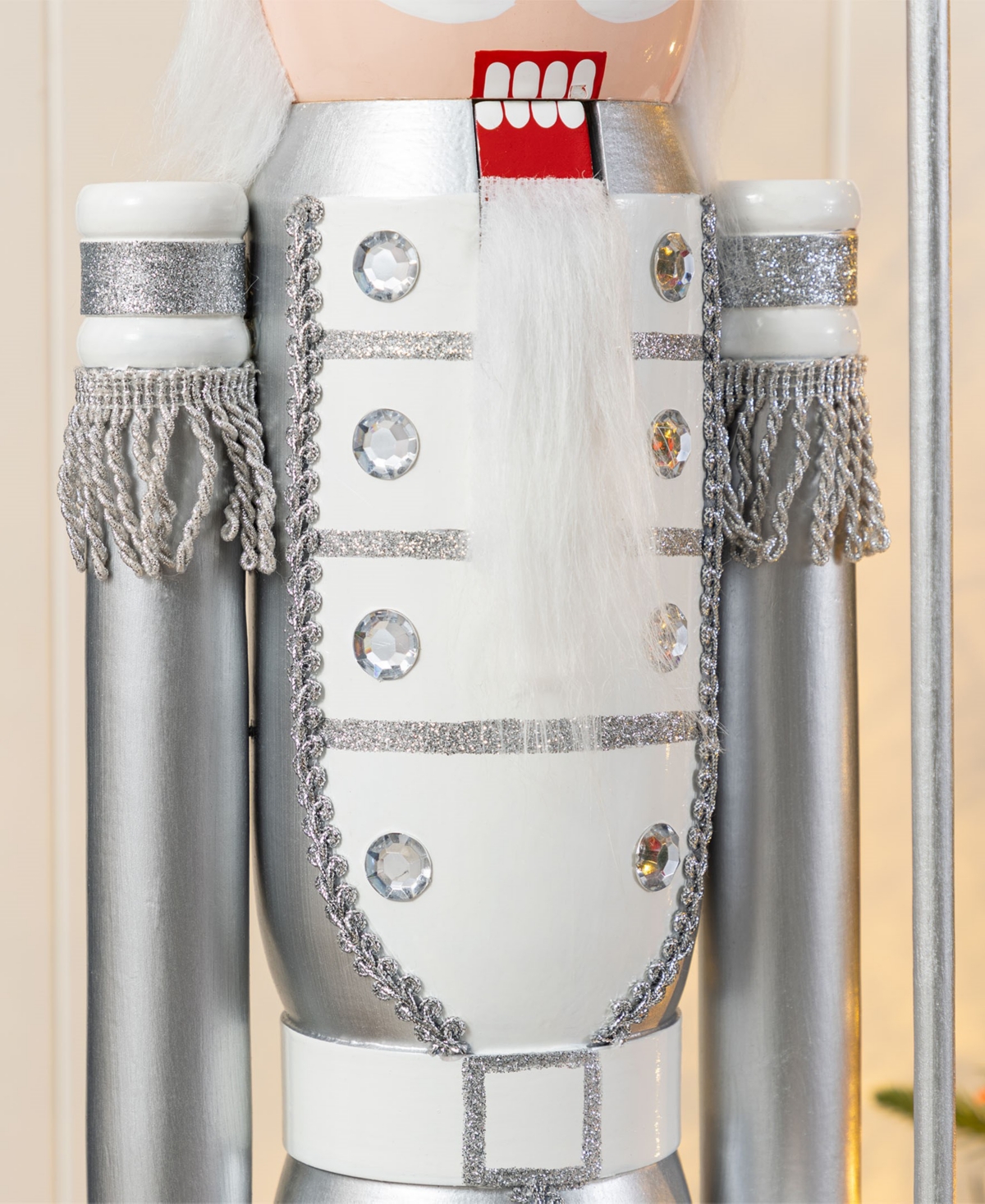 Glitzhome 42" Wooden Christmas Soldier Nutcracker In Multi