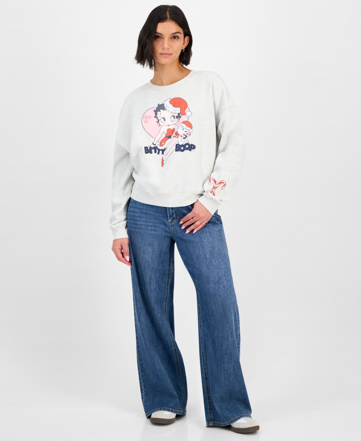 Grayson Threads, The Label Juniors' Betty Boop Christmas Fleece Sweatshirt