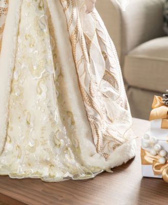 24" Faux Fur Christmas Angel Tree Topper