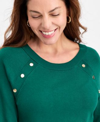 Women's Button-Trim Sweater