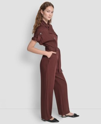 Women's Short Sleeve Heavy Jumpsuits