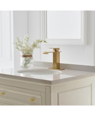 Waterfall Single Handle Single Hole Modern Drip-Free Lavatory RV Sink Bathroom Faucet