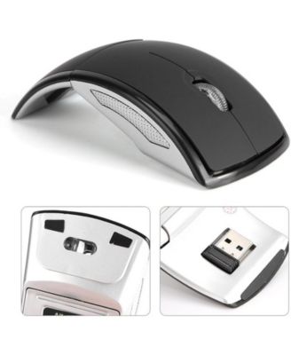 Wireless Foldable Arc Optical Mouse With USB Receiver