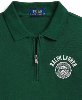 Toddler and Little Boys Logo Cotton Mesh Polo Shirt