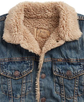 Polo Ralph Lauren Big Boys Teddy Fleece–Lined Denim Trucker