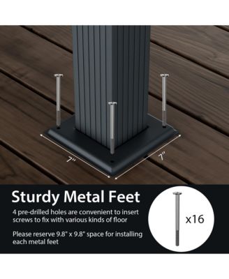 10 x 13ft Outdoor Aluminum Retractable Pergola Canopy Shelter Grape Trellis