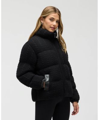 Women's Sweater Knit Puffer Jacket