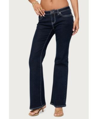 Womens Louis Contrast Low Rise Jeans
