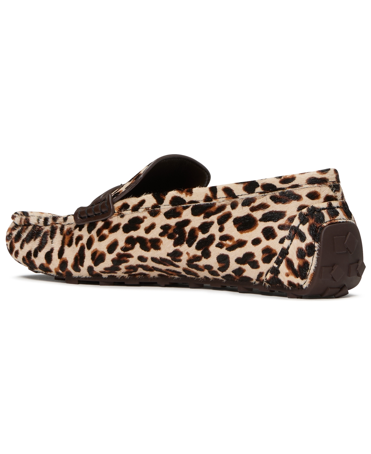 Kate Spade Women's Flower Stud Round Toe Moccasin Loafers In Animal Print