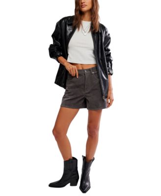 Free People - Women's Tippi Faux Suede Shorts
