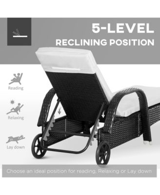 Pool Furniture, 2 Lounge Chairs & Table, Wheels, Cushioned,