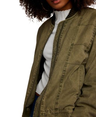 Women's Jax Washed Bomber Long Sleeve Jacket