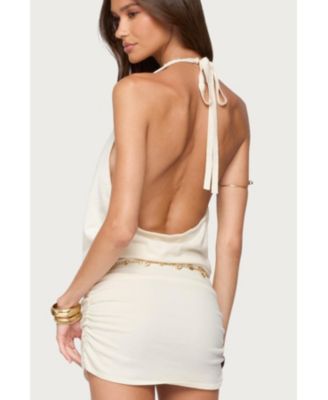 Womens Adrian Knit Halter Mini Dress