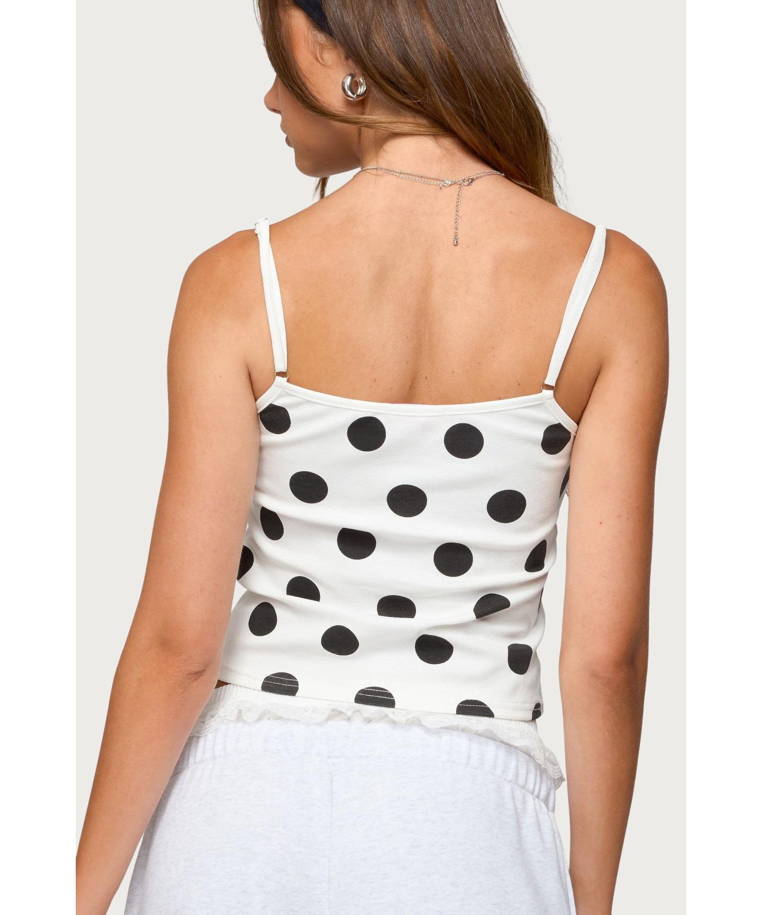 Womens Lynne Polka Dot Tank Top