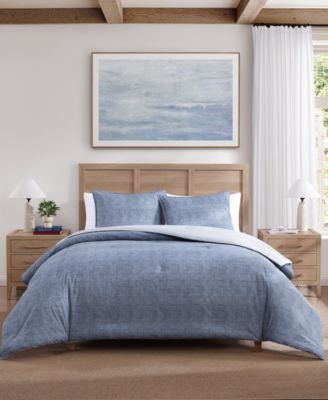 Tommy Hilfiger Classic Texture Cotton Comforter Set In Blue