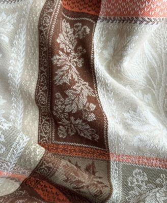 Windswept Harvest Jacquard Cotton Tablecloth, 60" x 120"