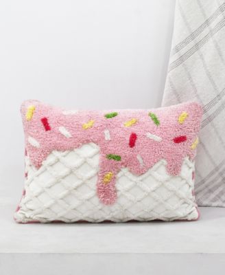 Novelty Tufted Decorative Pillow, 14" x 20"