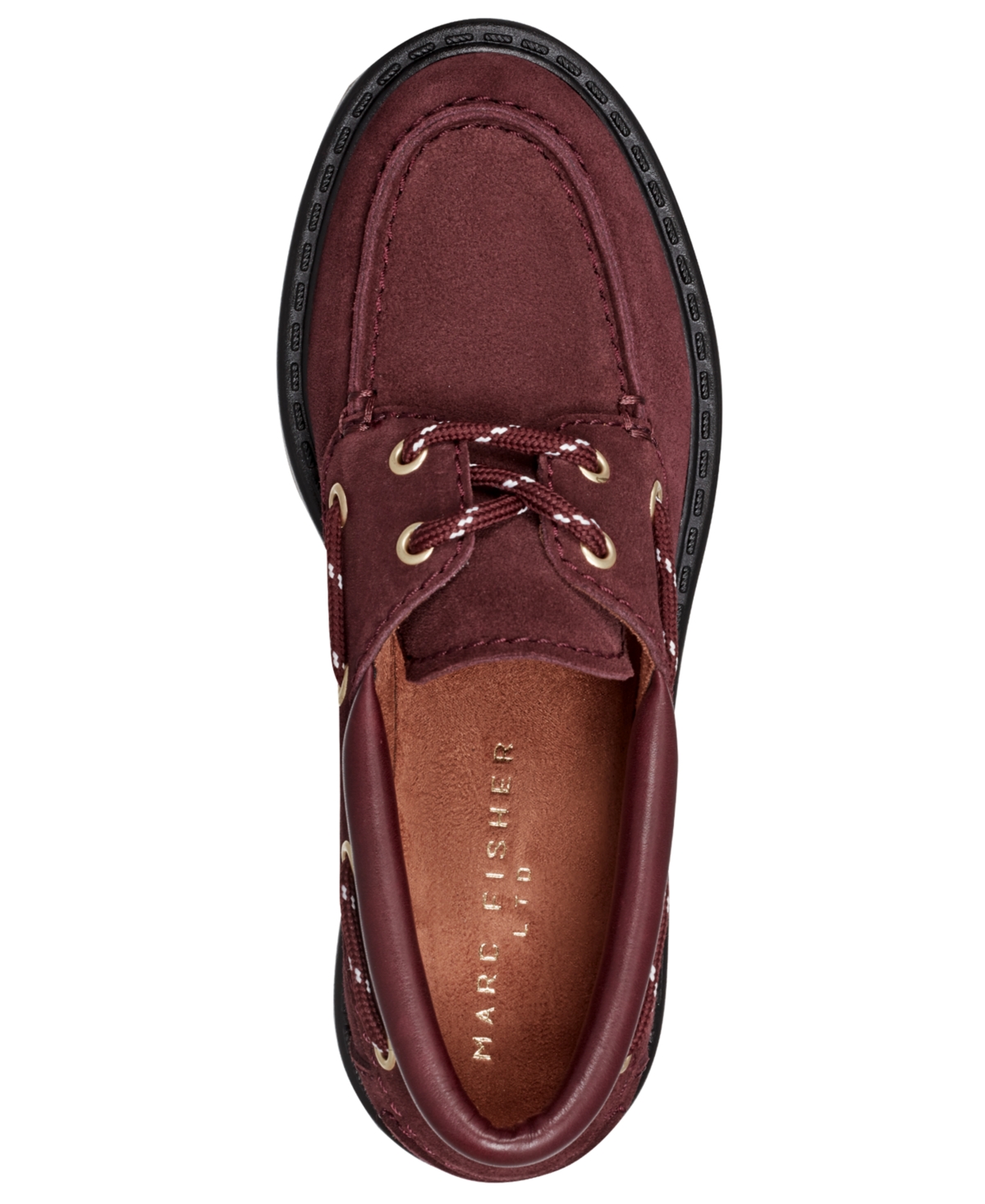 Marc Fisher Ltd Peyten Lug Sole Loafer In Burgundy