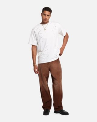 Men's Corduroy Wash Pants, Brown - 38