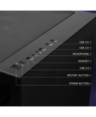 Gaming Desktop: NVIDIA RTX 5060 8G, AMD Ryzen 5 9600X, 32GB DDR5 RAM, 1TB SSD, Liquid Cooling - Prebuilt Gaming PC with Wi-Fi & RGB