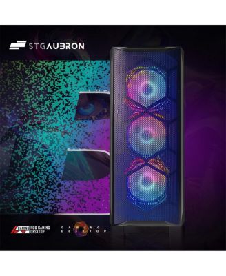 Gaming Desktop PC - Radeon RX 580 8GB GDDR5, Intel Core i7 , 16GB RAM, 1TB SSD, 600M WiFi, Bluetooth 5.0, 6x RGB Fans, Windows 10 Home