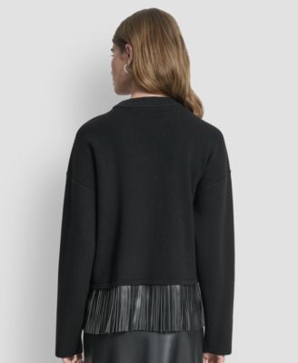 Women's Long Sleeve Fringe Hem Sweater