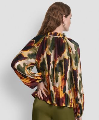 Women's Long Sleeves Pleated Top