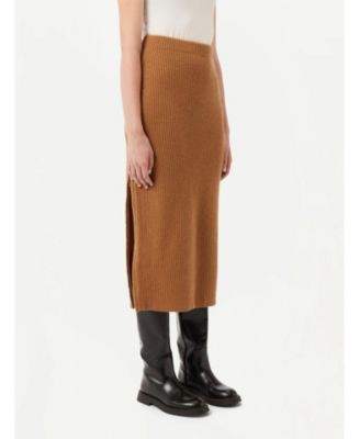 Women's Cashmere Skirt with Zip