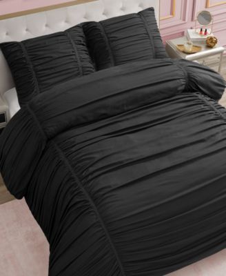 Ribbon Ruched 3-Pc. Comforter Set, Full/Queen