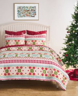 Fair Isle Snow 3-Pc. Quilt Set, Full/Queen