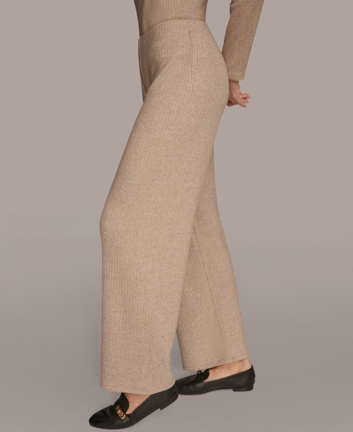 Donna Karan Women's Wide Leg Pull On Pants In Brown