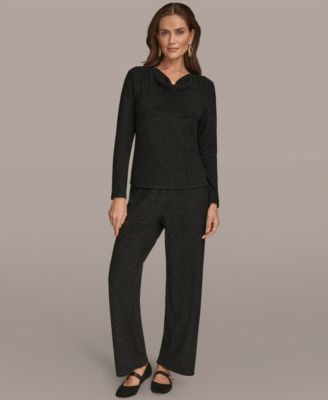 Women's Metallic Rib Knit Pants