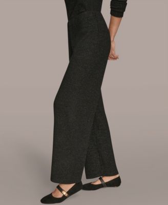 Women's Metallic Rib Knit Pants