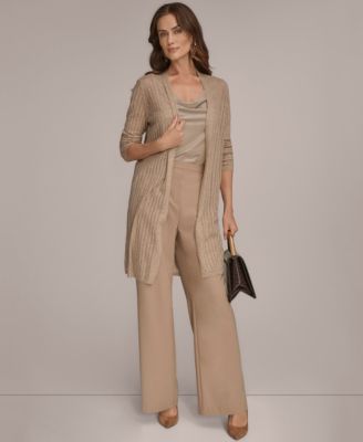 Women's Open V-Neck Long Sleeve Cardigan